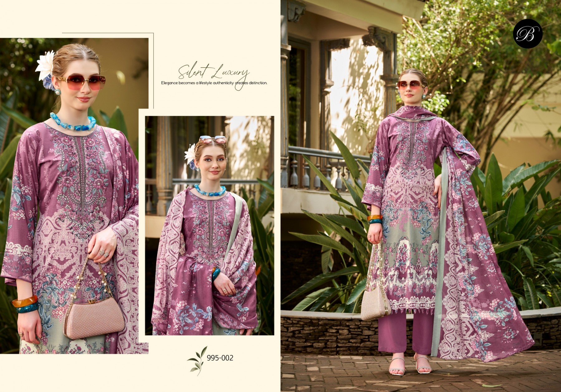 Belliza Naira Vol 153 Pure Cotton Digital Print Embroidered Unstitched Pakistani Suit (Full Set) Wholesale Price 