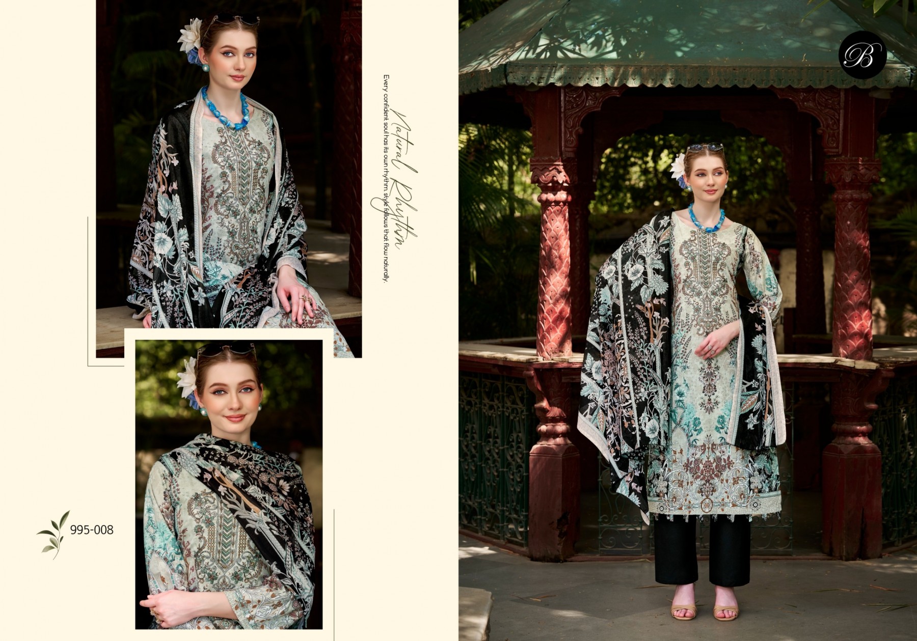 Belliza Naira Vol 153 Pure Cotton Digital Print Embroidered Unstitched Pakistani Suit (Full Set) Wholesale Price 