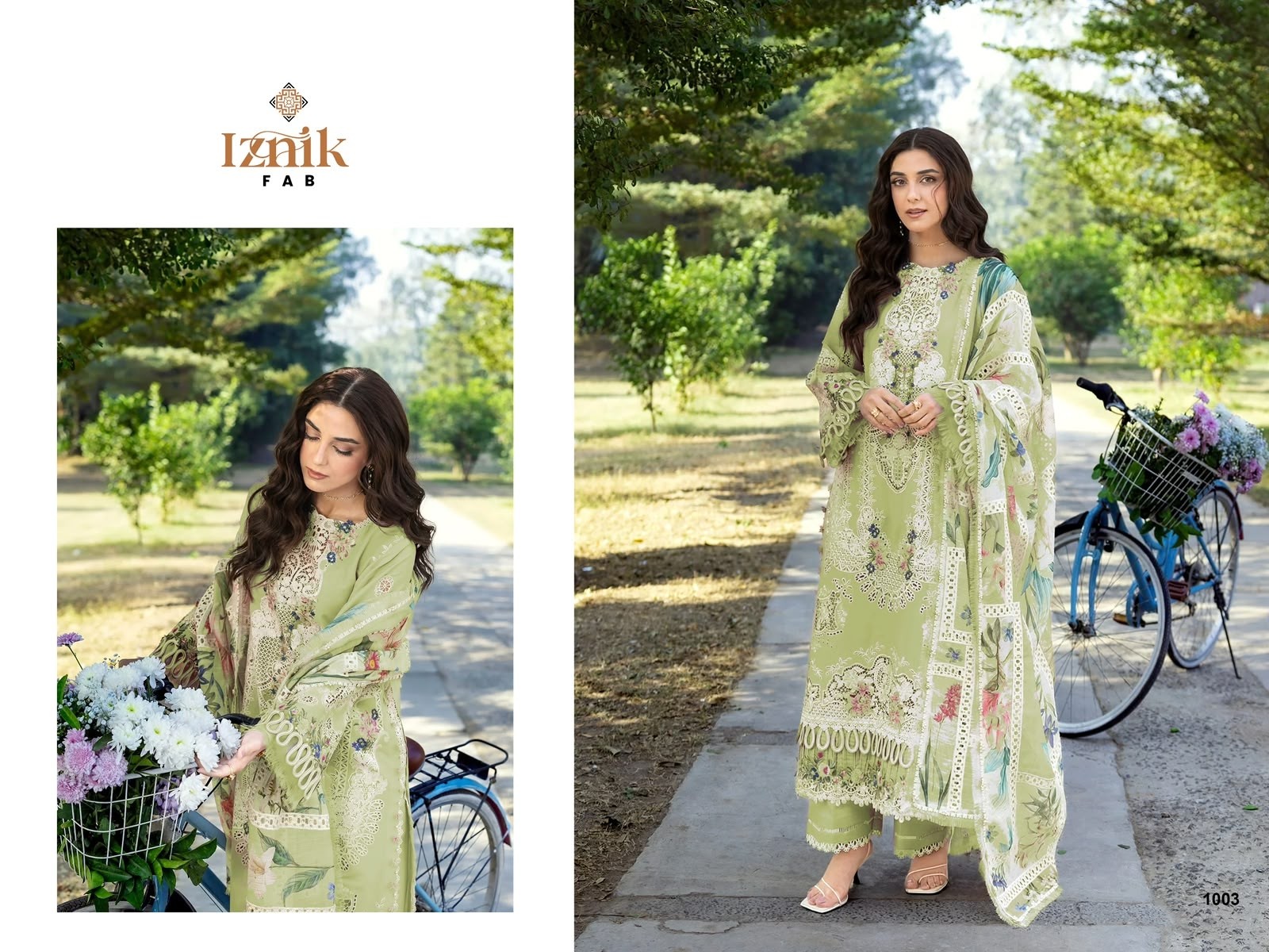 Iznik Fab A-Khaf Premium Lawn Collection | Cambric Cotton Embroidered Pakistani Suit (Full Set) Wholesale Price 
