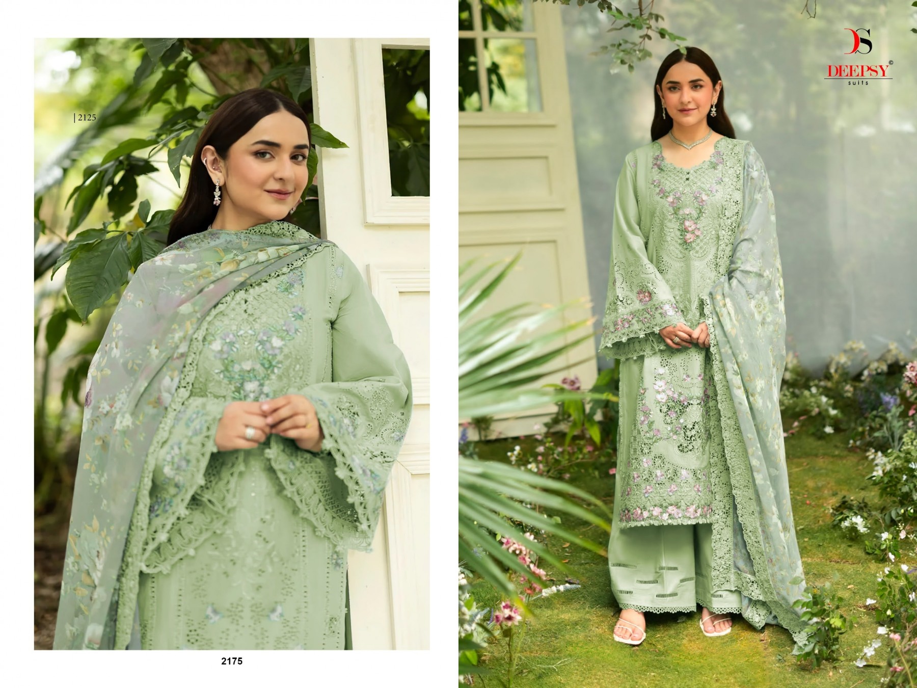 ELAF Premium-9 Luxury Lawn Embroidered 6-Piece Suit by DEEPSY SUITS Pakistani Dress (Full Set) Wholesale Price 