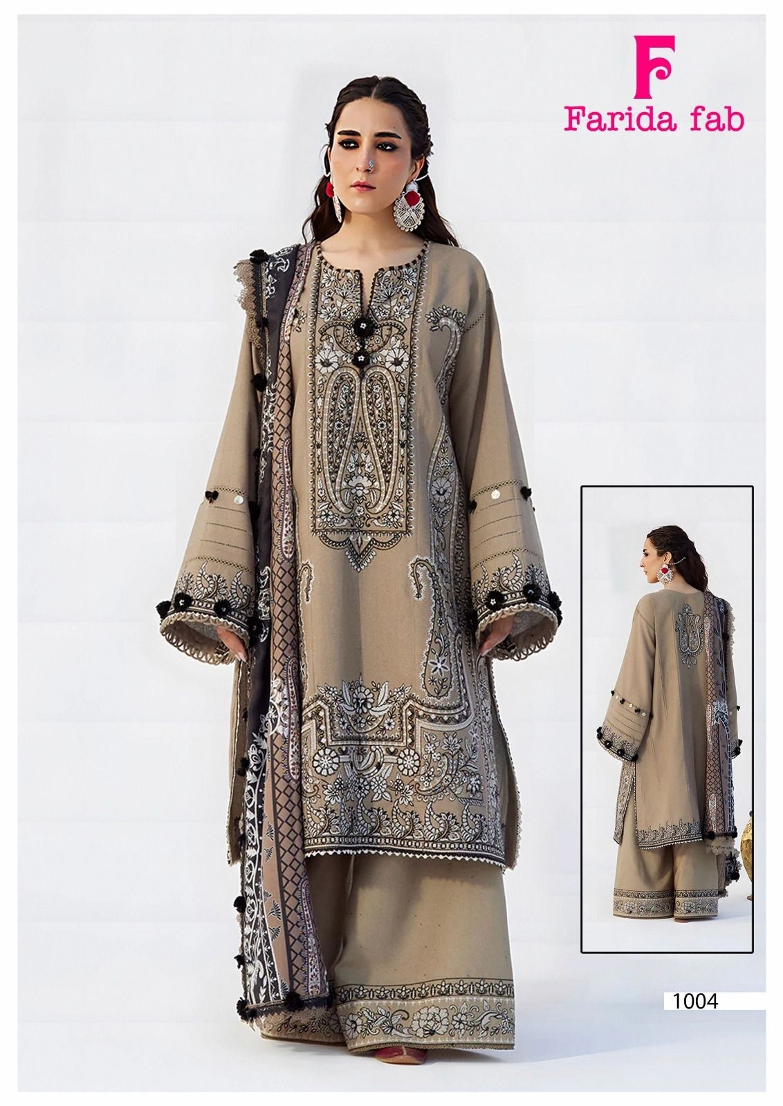 PARIAN DREAM Vol 22 Premium Designer 6-Piece Lawn Cotton Suit by FARIDA FAB Pakistani Karachi Printed Suit (Full Set) Wholesale Price 