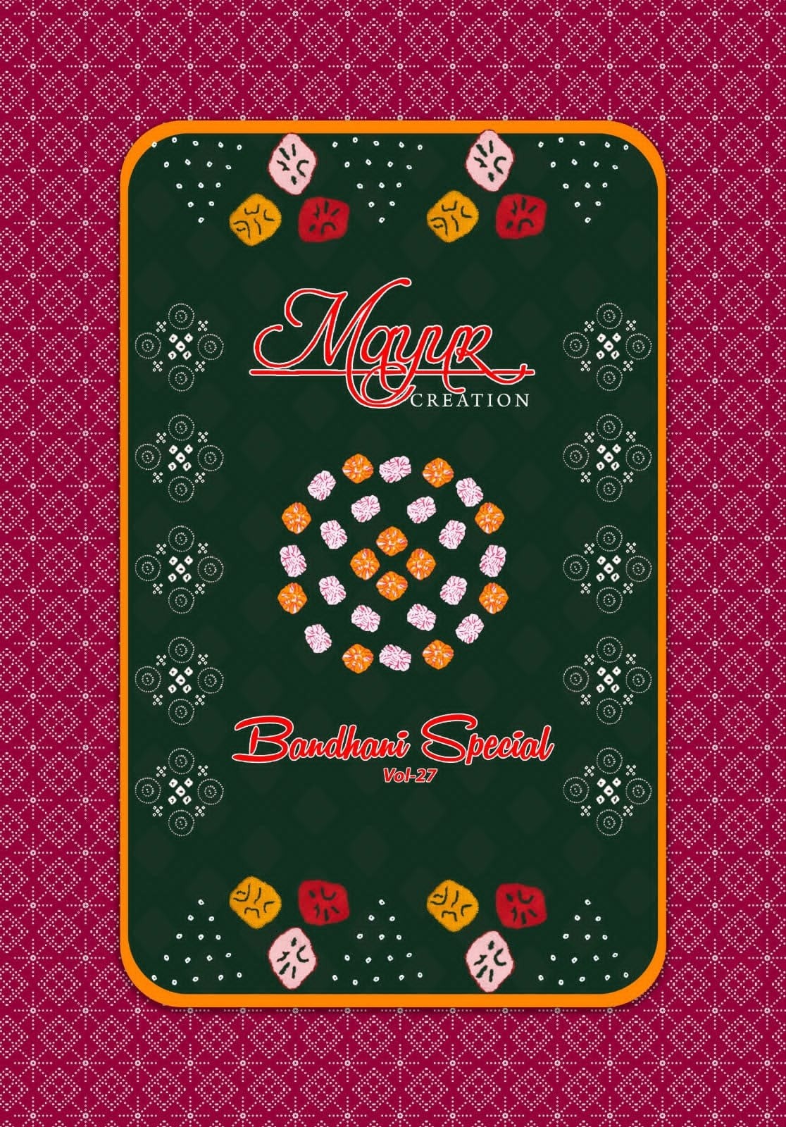 Bandhani Special Vol 27 Cotton 3-Piece Suit by MAYUR CREATION (Full Set) Wholesale Price 