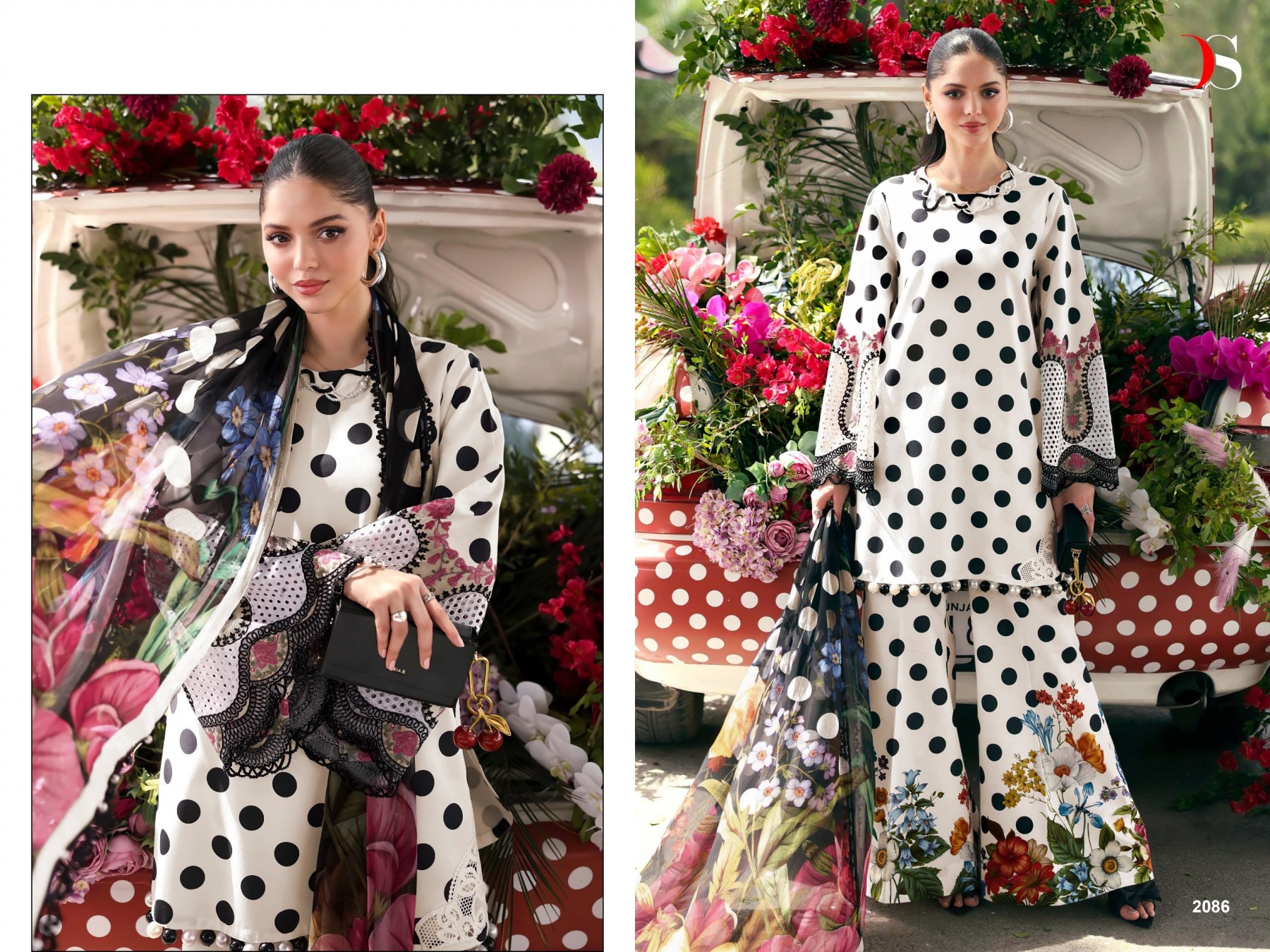 Maria B Mprint 25-7NX by Deepsy Suits – Premium Cotton Printed Embroidered 3 Piece Suit (Full Set) Wholesale Price 