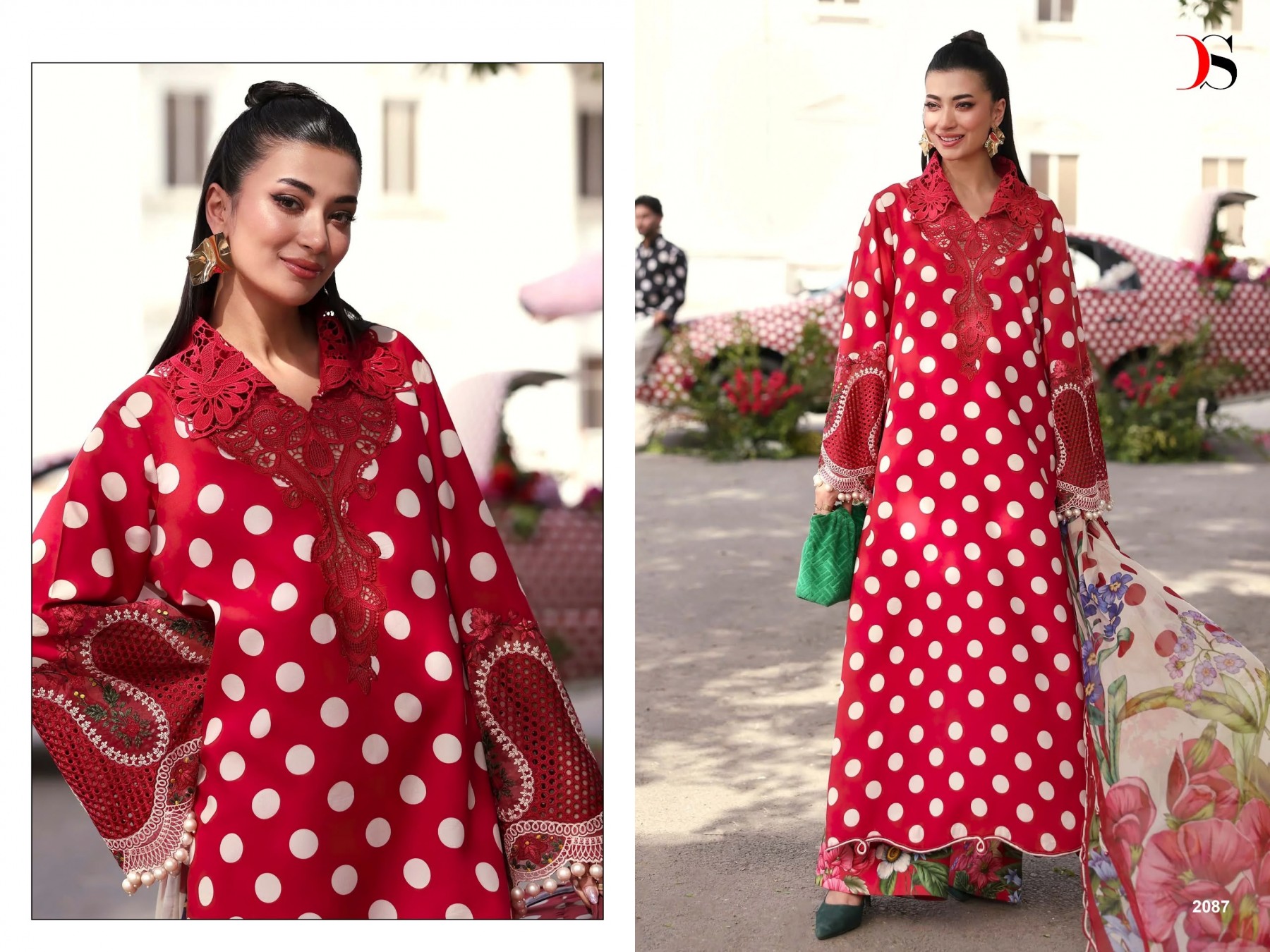 Maria B Mprint 25-7NX by Deepsy Suits – Premium Cotton Printed Embroidered 3 Piece Suit (Full Set) Wholesale Price 