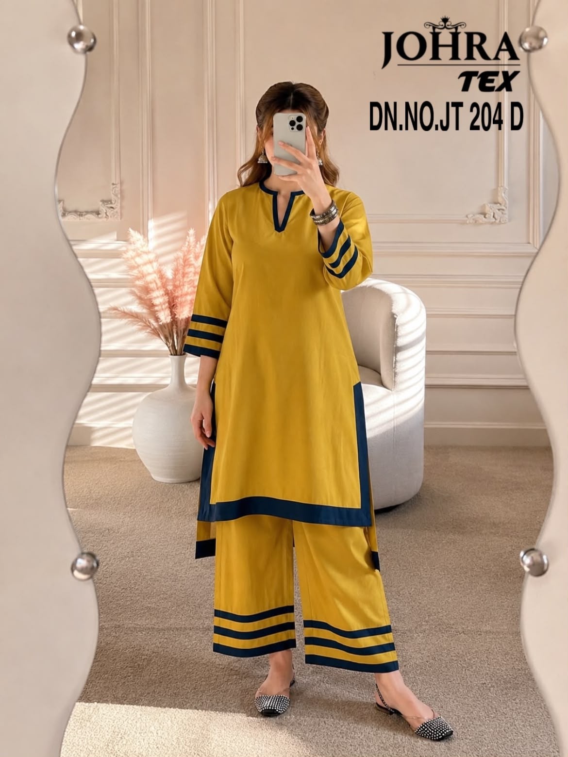 Johra Tex CO-ORD SET JT-204 – Premium Viscous Reyon Co-Ord Set Single Wholesale Price 