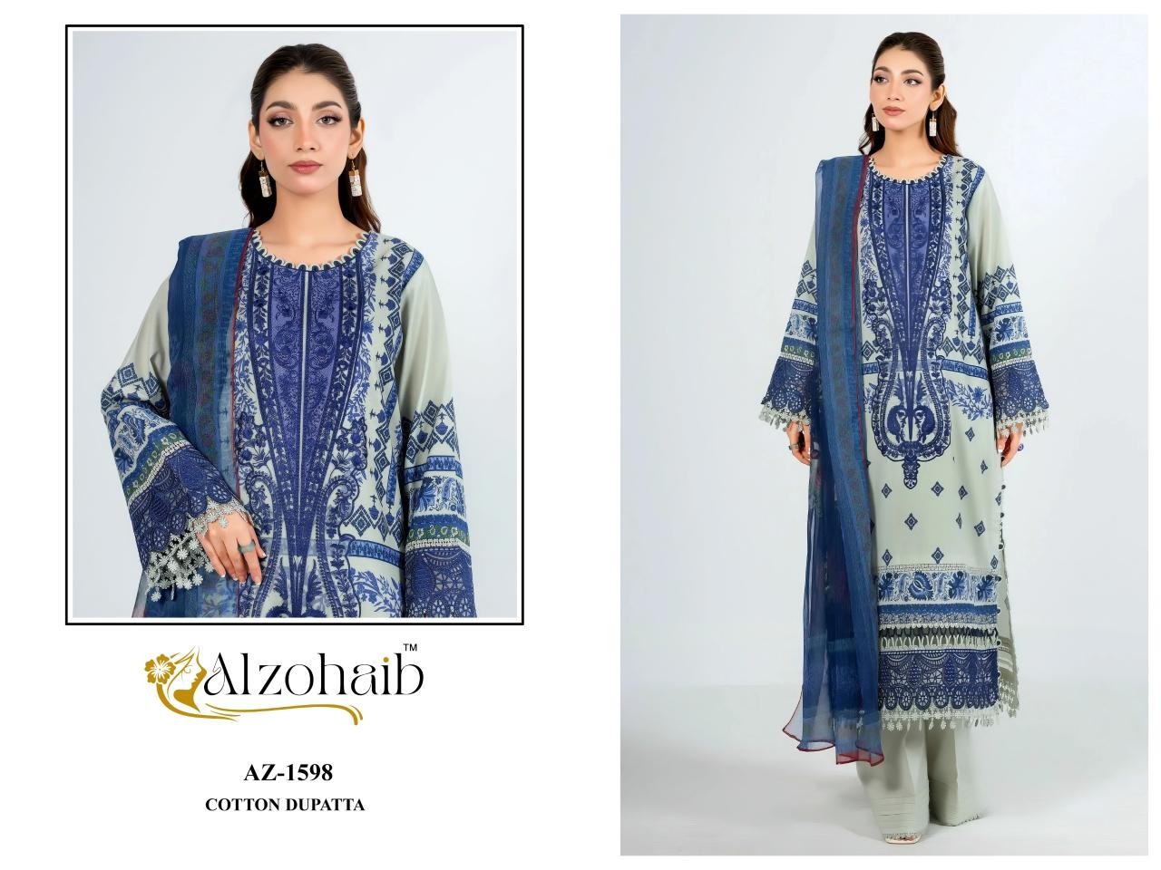 ALZOHAIB Anisa Vol. 1 Pakistani Suit – Pure Cotton Patch Work Pakistani Suit (Single And Full Set) Wholesale Price 