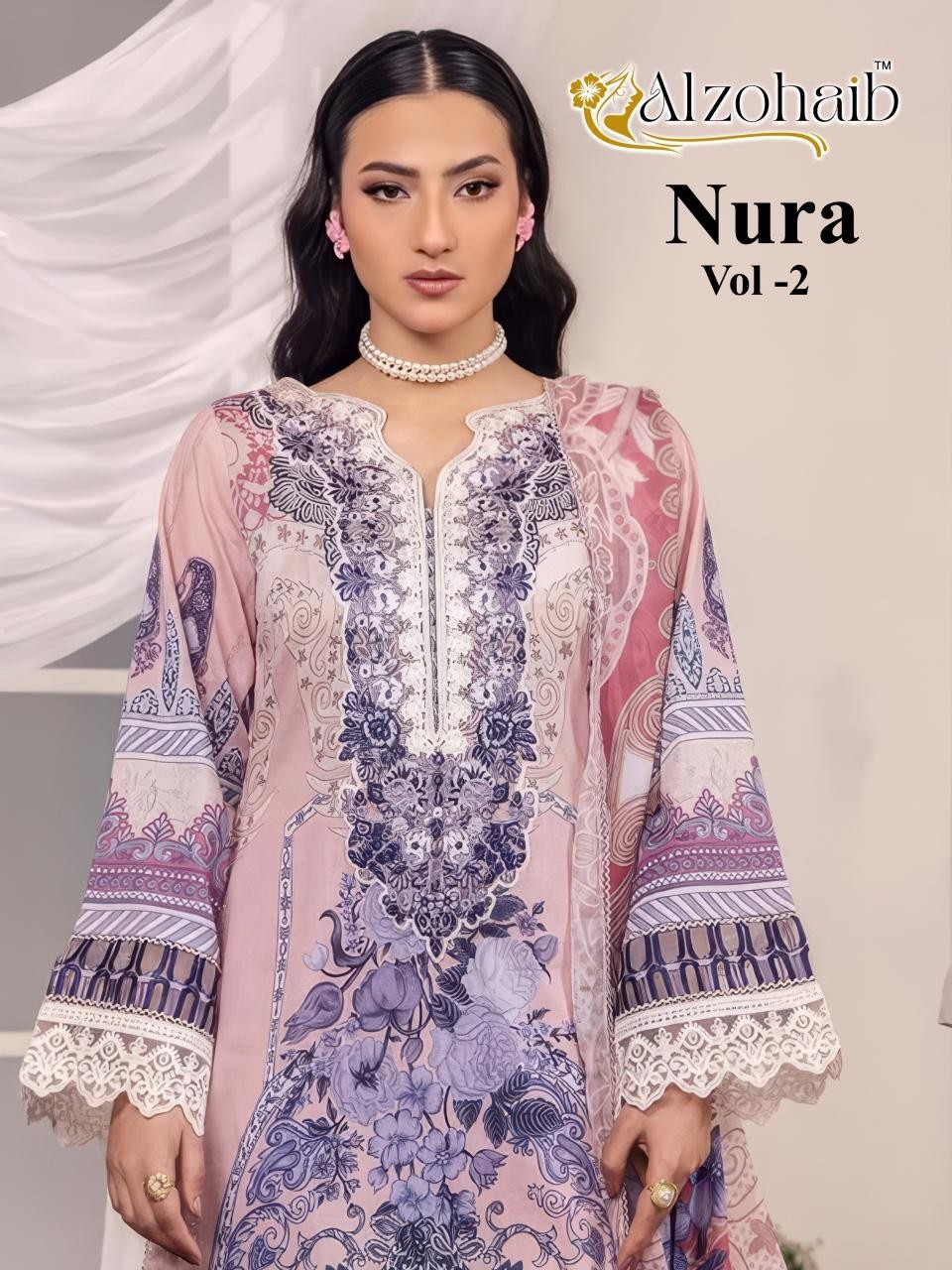 ALZOHAIB Nura Vol-2 Pakistani Suit – Pure Cotton Patch Work Pakistani Suit (Single & Full Set) Wholesale Price 