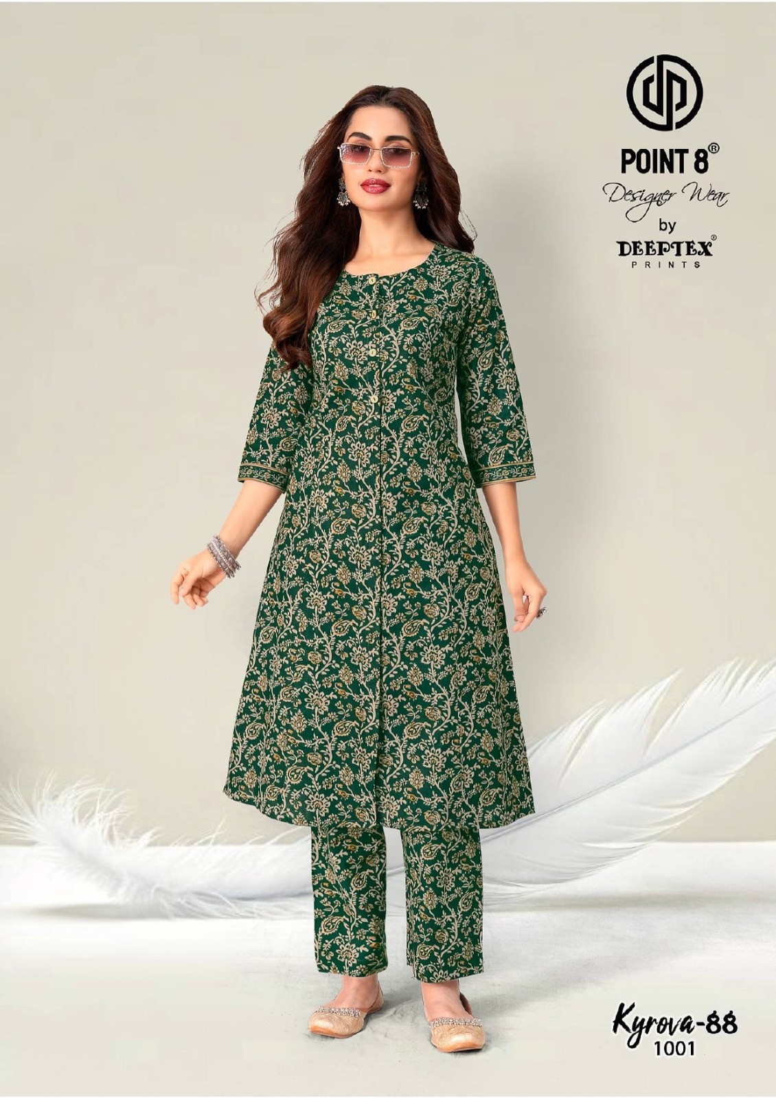 Deeptex Kyrova 88 – 100% Cotton Readymade Long Co-Ord Set (Full Set) Wholesale Price 