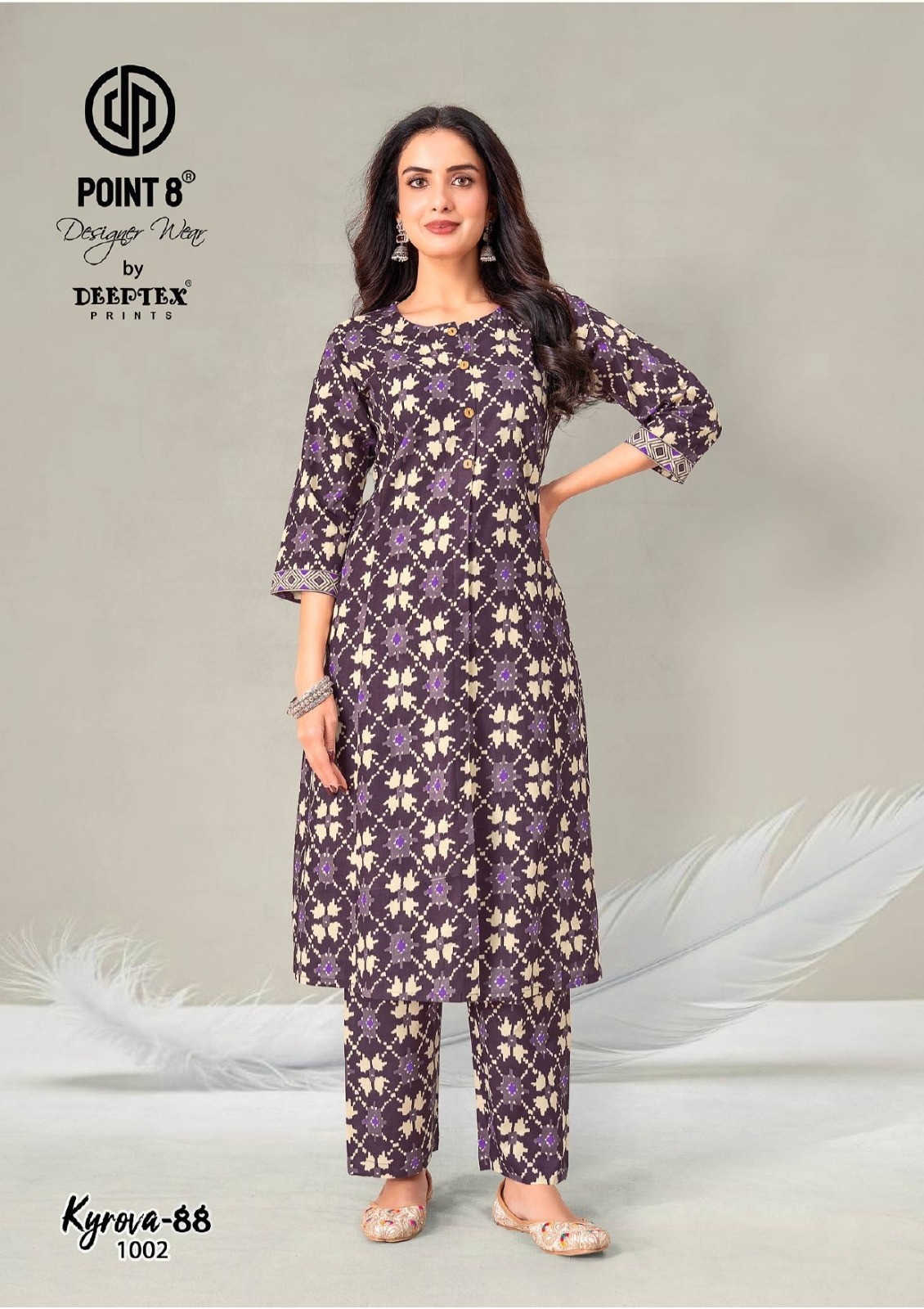 Deeptex Kyrova 88 – 100% Cotton Readymade Long Co-Ord Set (Full Set) Wholesale Price 