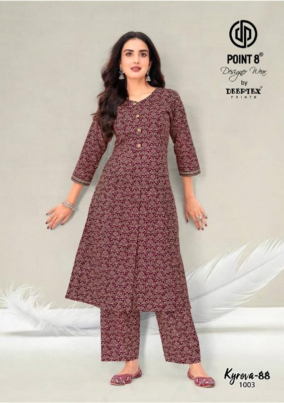 Deeptex Kyrova 88 – 100% Cotton Readymade Long Co-Ord Set (Full Set) Wholesale Price 