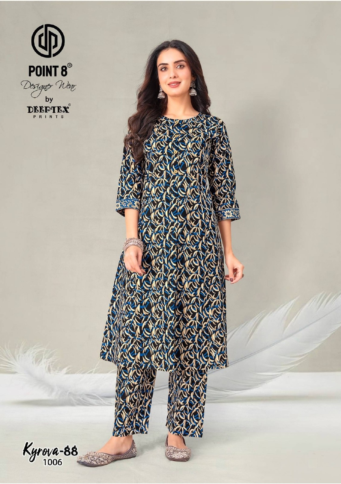 Deeptex Kyrova 88 – 100% Cotton Readymade Long Co-Ord Set (Full Set) Wholesale Price 