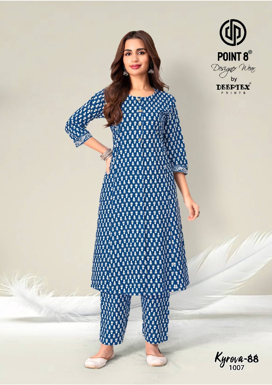 Deeptex Kyrova 88 – 100% Cotton Readymade Long Co-Ord Set (Full Set) Wholesale Price 