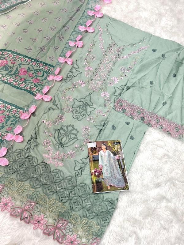 Rangrasiya Premium Lawn 3 Piece Embroidered Suit by Jihan Suits – D No. 3612, 3614, 3615 Pakistani Suit (Full Set) Wholesale Price 