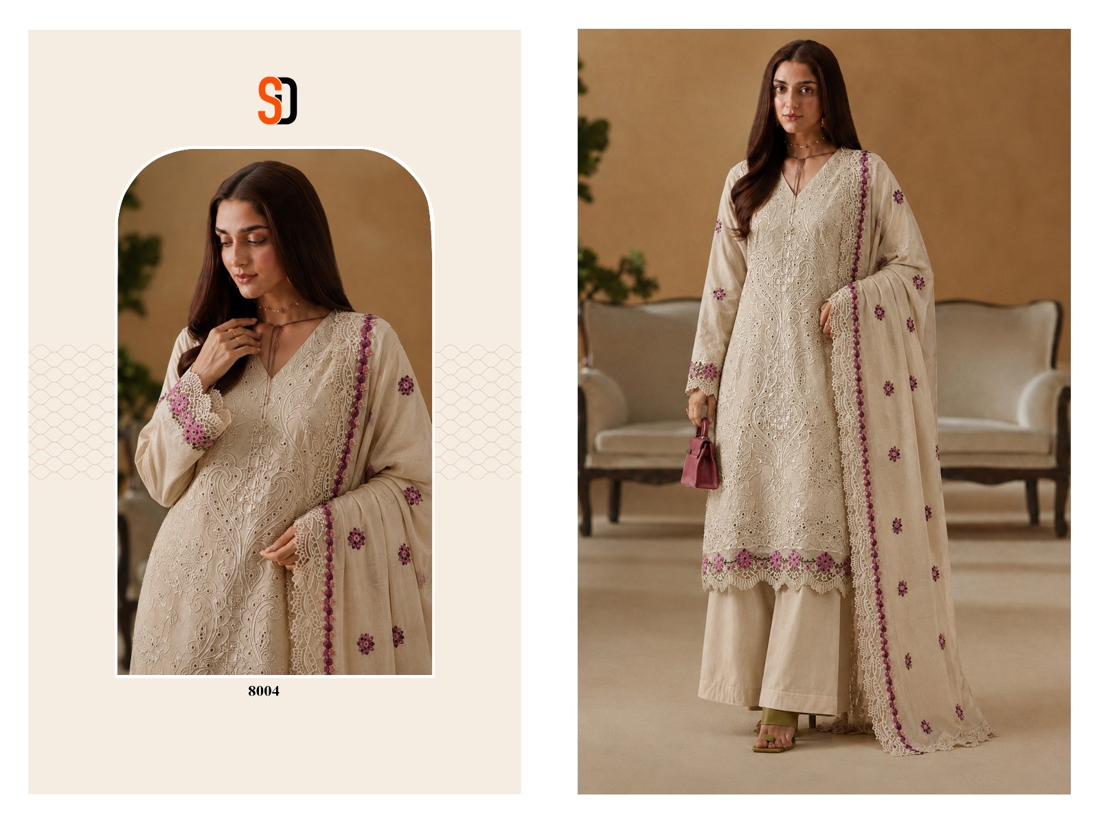 Shraddha Designer ELAF Premium Vol 01 Cotton Embroidered Pakistani Suit (Full Set) Wholesale Price 