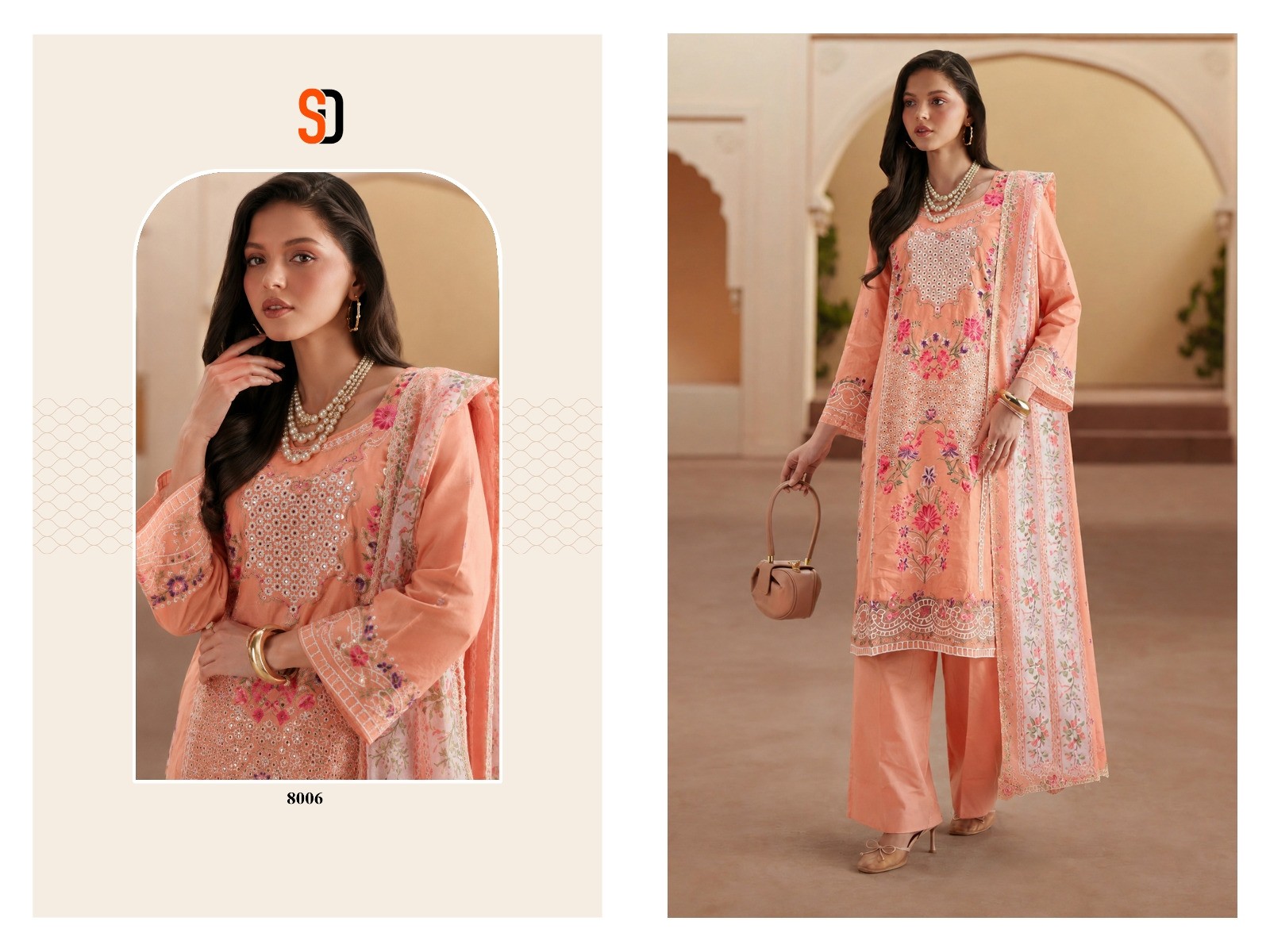 Shraddha Designer ELAF Premium Vol 01 Cotton Embroidered Pakistani Suit (Full Set) Wholesale Price 