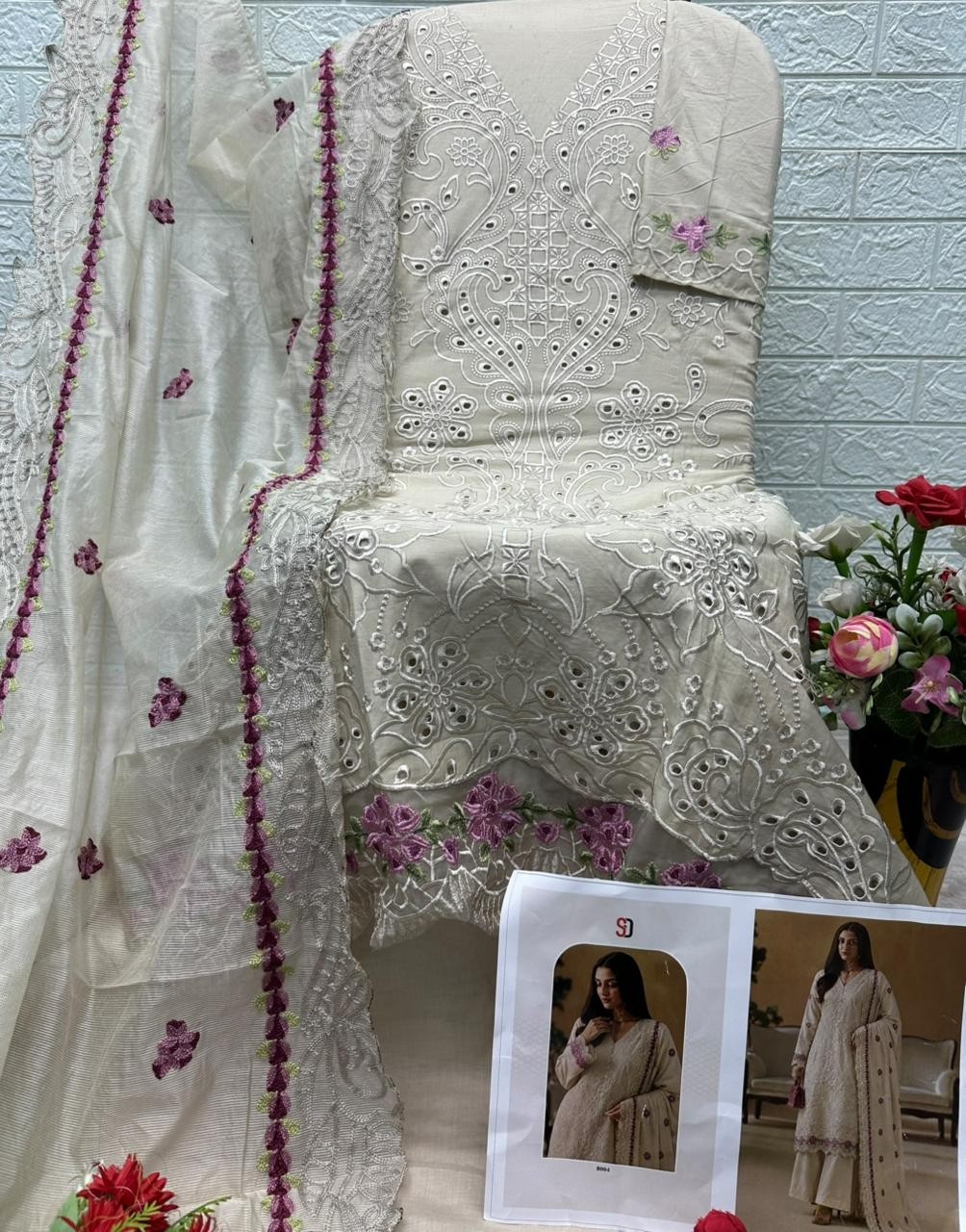 Shraddha Designer ELAF Premium Vol 01 Cotton Embroidered Pakistani Suit (Full Set) Wholesale Price 