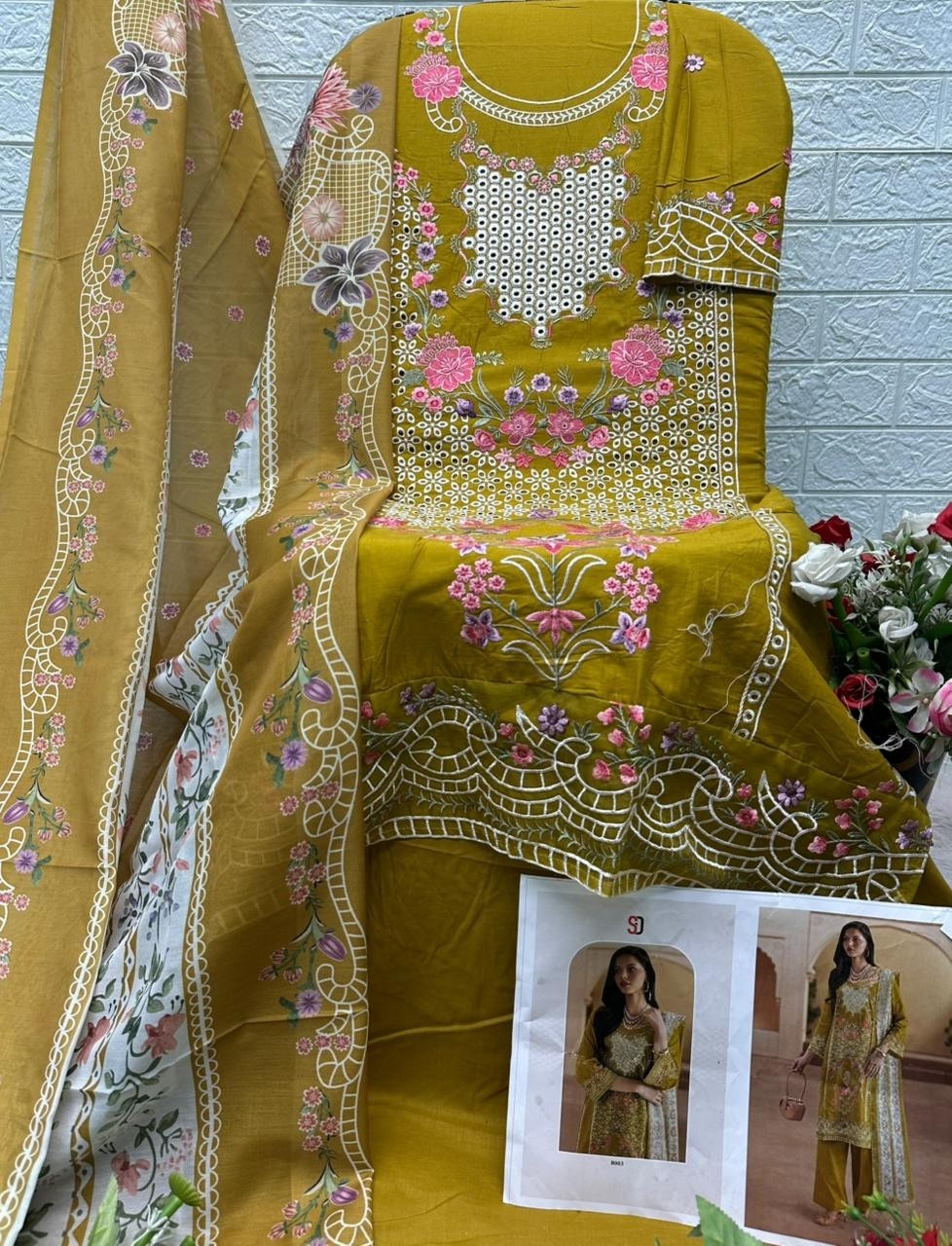 Shraddha Designer ELAF Premium Vol 01 Cotton Embroidered Pakistani Suit (Full Set) Wholesale Price 