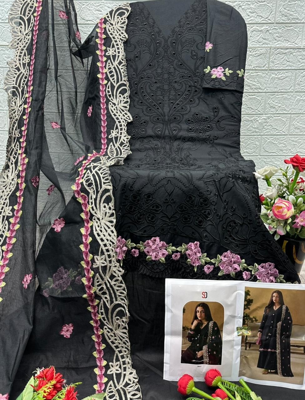Shraddha Designer ELAF Premium Vol 01 Cotton Embroidered Pakistani Suit (Full Set) Wholesale Price 
