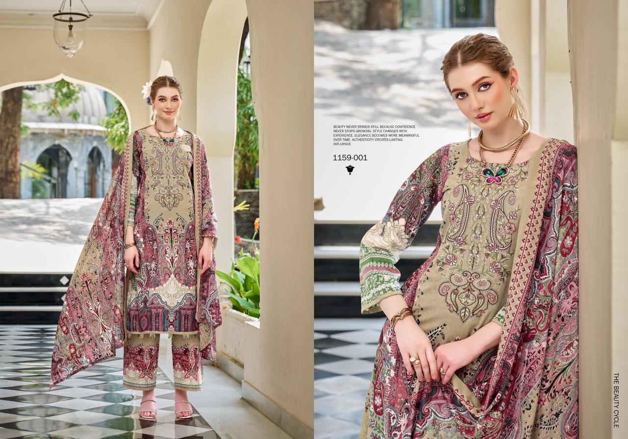 Romani Mahira Vol 10 – Premium Soft Cotton Heavy Self Embroidered Festive Pakistani Suit (Full Set) Wholesale Price 