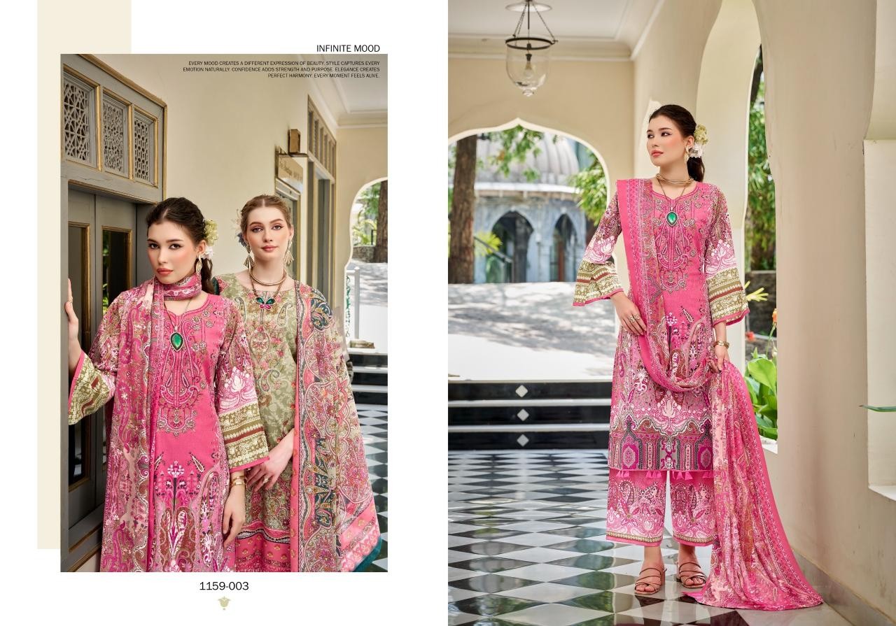 Romani Mahira Vol 10 – Premium Soft Cotton Heavy Self Embroidered Festive Pakistani Suit (Full Set) Wholesale Price 