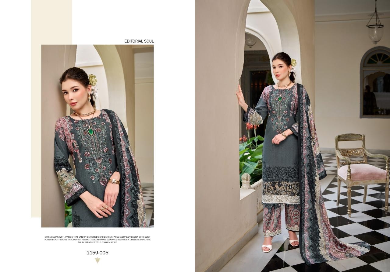 Romani Mahira Vol 10 – Premium Soft Cotton Heavy Self Embroidered Festive Pakistani Suit (Full Set) Wholesale Price 
