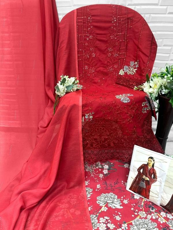 Maria B Premium Embroidered-3 Design 1092 ABCD – Cotton Embroidered Pakistani Suit Single Wholesale Price 