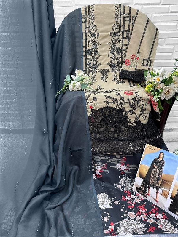Maria B Premium Embroidered-3 Design 1092 ABCD – Cotton Embroidered Pakistani Suit Single Wholesale Price 