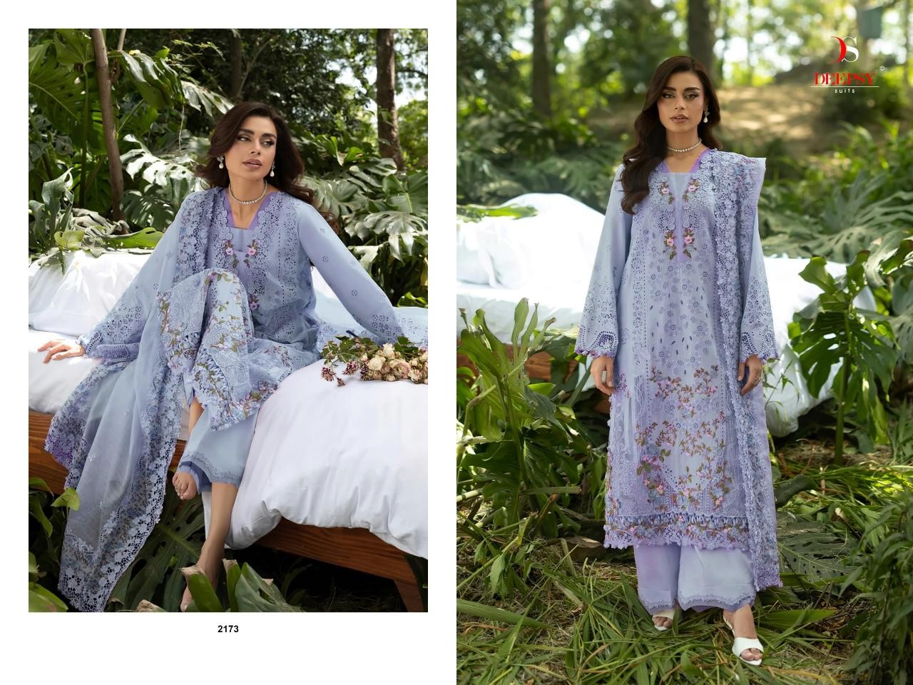 ELAF Premium-9 Luxury Lawn by DEEPSY SUITS – 6-Piece Embroidered Cotton Pakistani Suit Single Wholesale Price 
