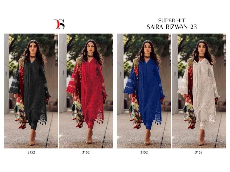 SAIRA RIZWAN Lawn-23 by DEEPSY SUITS – Cambric Cotton Embroidered Pakistani Suit Single Wholesale Price 