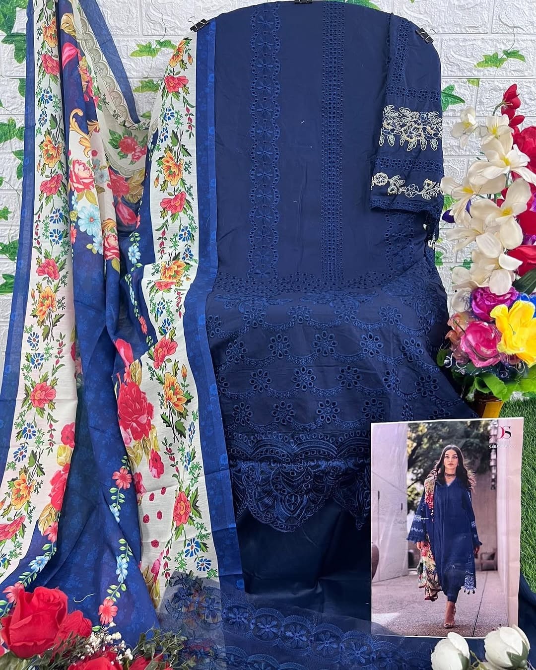 SAIRA RIZWAN Lawn-23 by DEEPSY SUITS – Cambric Cotton Embroidered Pakistani Suit Single Wholesale Price 
