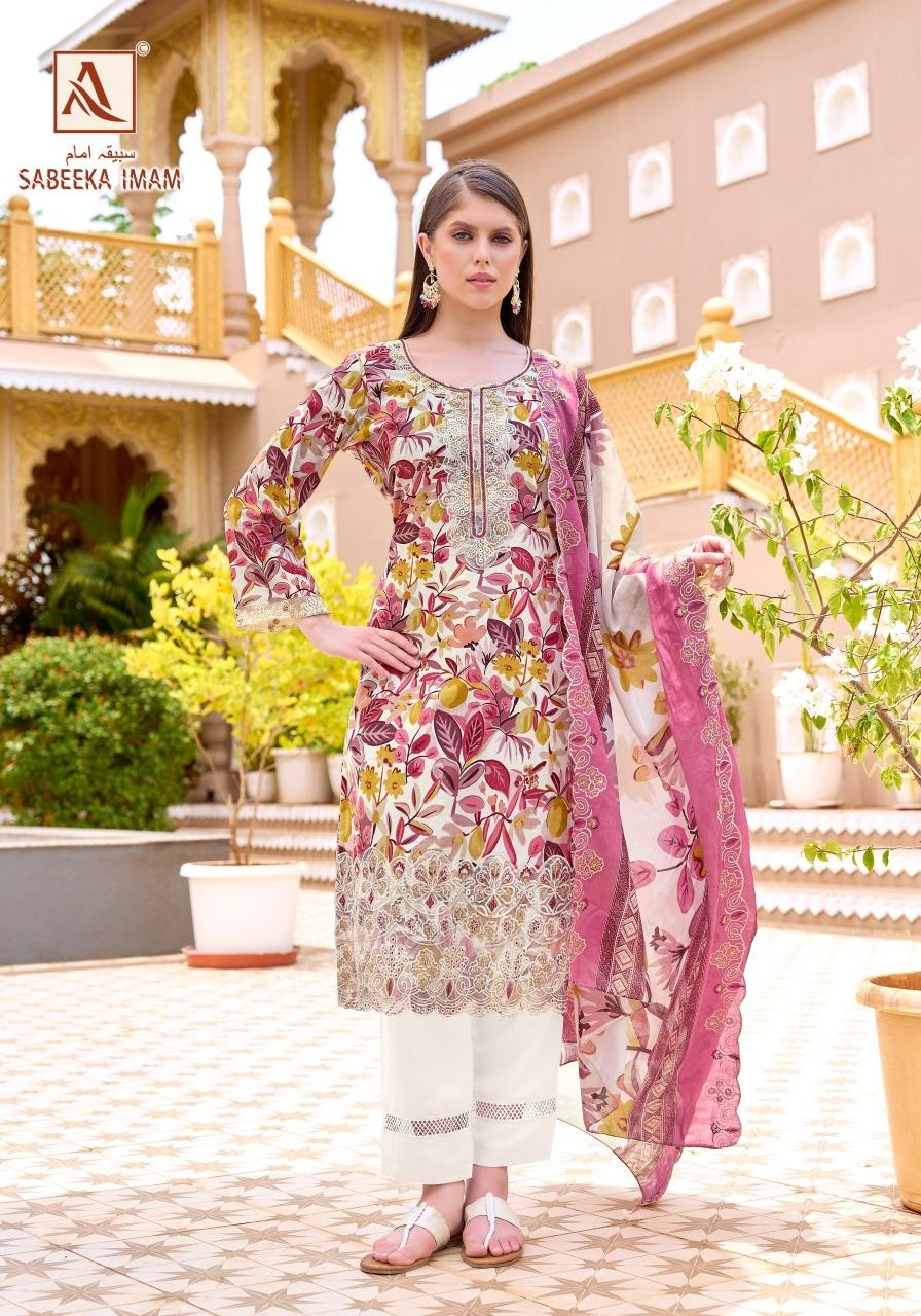 ALOK SUIT SABEEKA IMAM Cambric Cotton Pakistani Suit