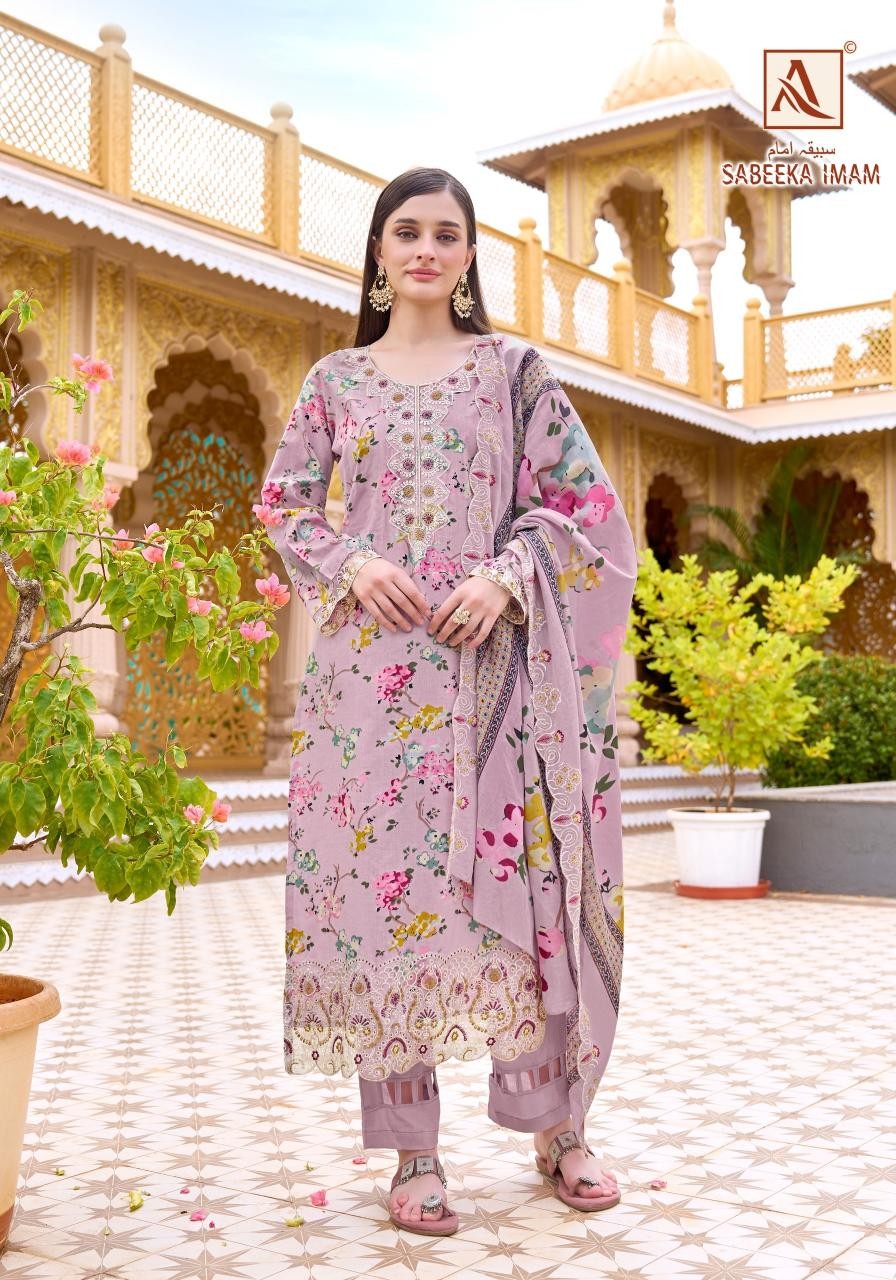 ALOK SUIT SABEEKA IMAM Cambric Cotton Pakistani Suit