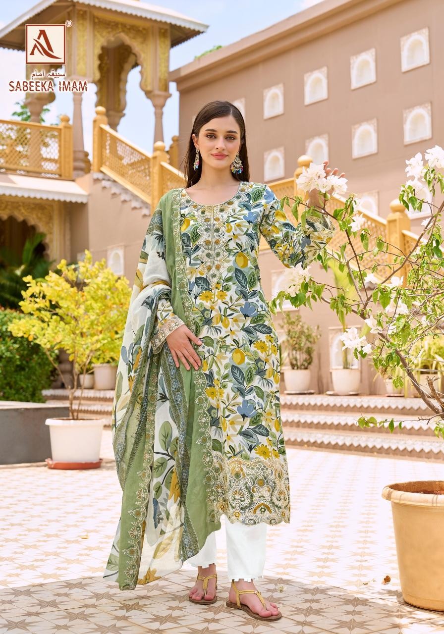 ALOK SUIT SABEEKA IMAM Cambric Cotton Pakistani Suit