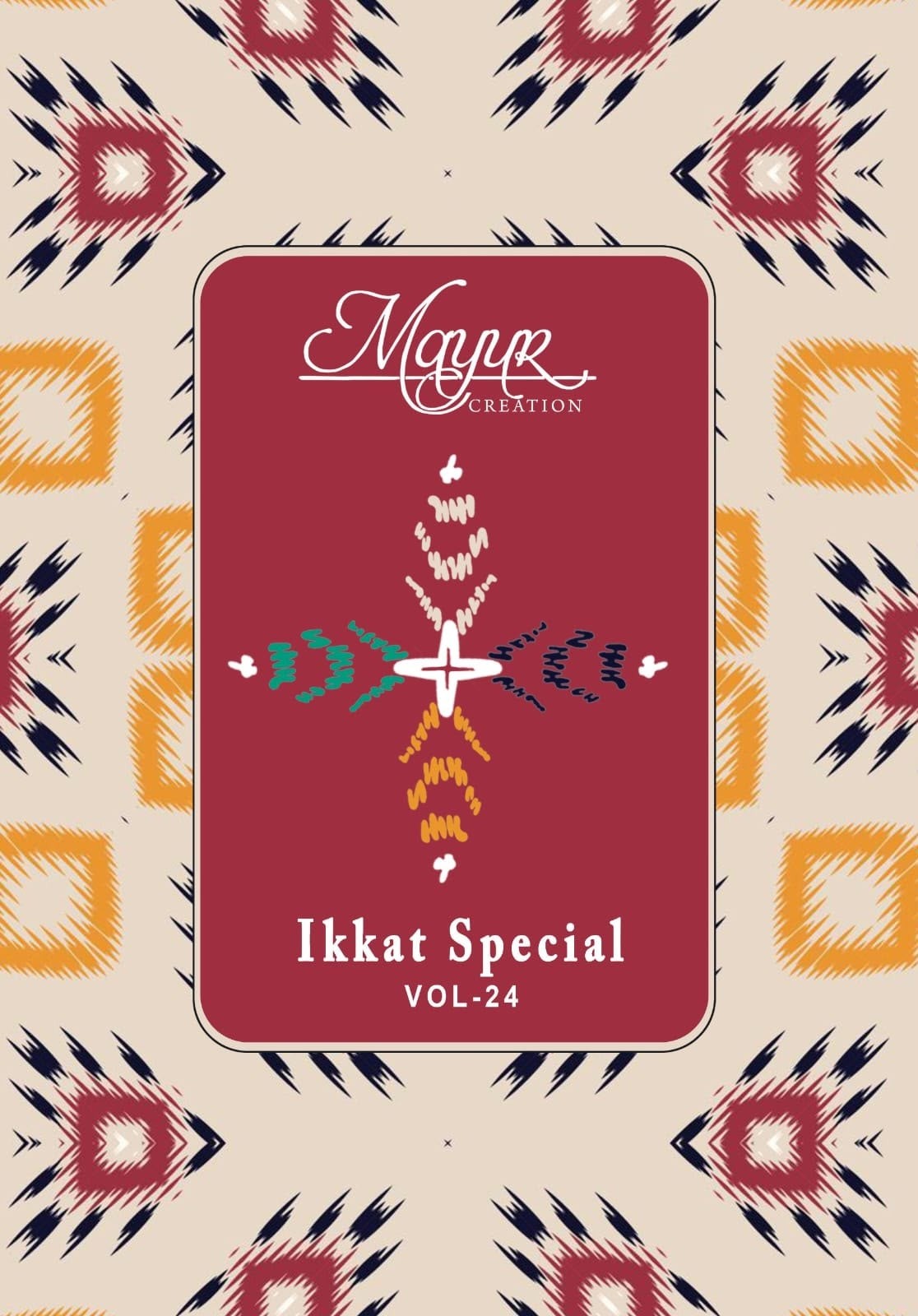MAYUR CREATION IKKAT SPECIAL VOL 24 Premium Cotton 3 Piece Suit Full Set Wholesale Price 