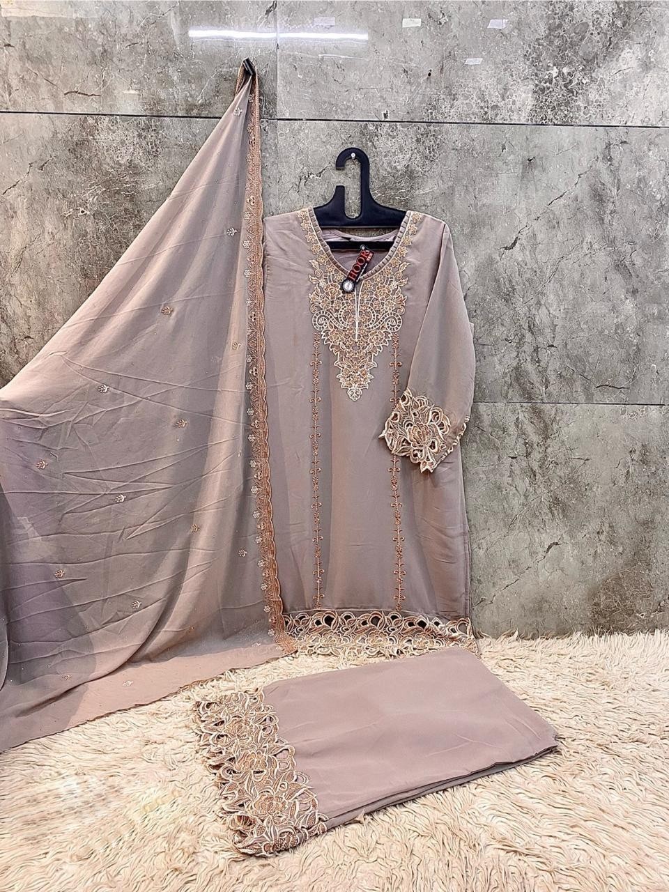 HOOR TEX HF-380 A to D – Full Stitched Heavy Georgette Pakistani Readymade Suit Single & Full Set Wholesale Price 