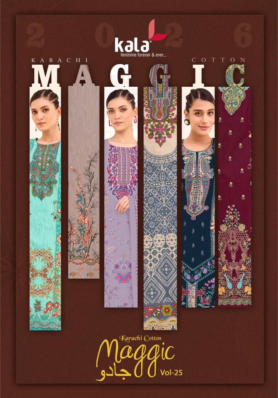 KALA CREATION MAGGIC Vol 25 – Premium Pure Cotton 12 Pcs Collection Full Set Wholesale Price 