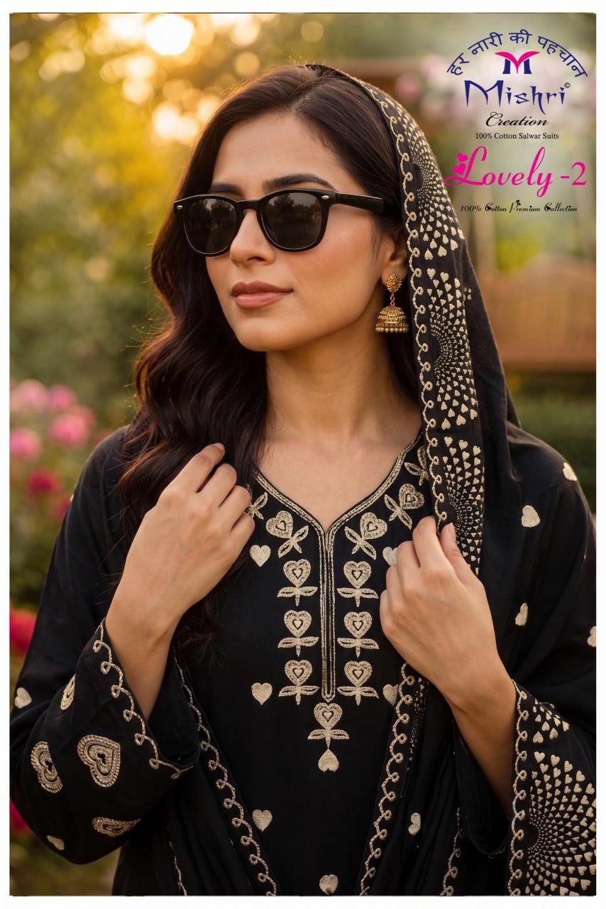MISHRI CREATION Lovely Vol 2 – 130 GSM Cotton Printed 6 Pcs Collection Pakistani Suit Full Set Wholesale Price 