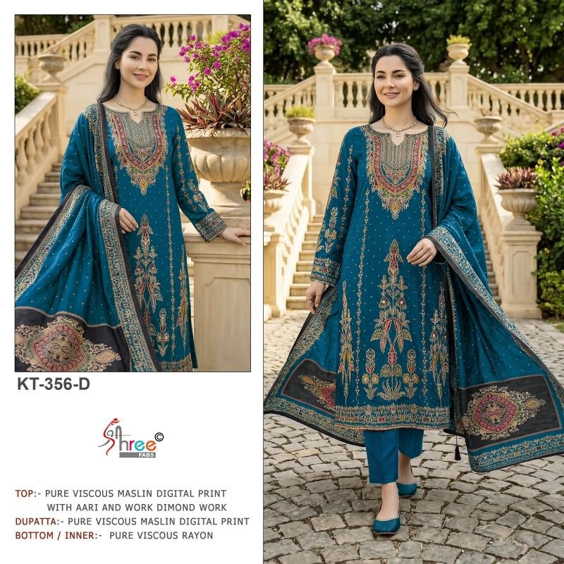 KT-356 | Premium Viscose Maslin Suit | RD Fashion Surat