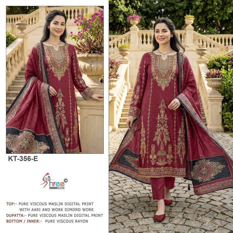 KT-356 | Premium Viscose Maslin Suit | RD Fashion Surat