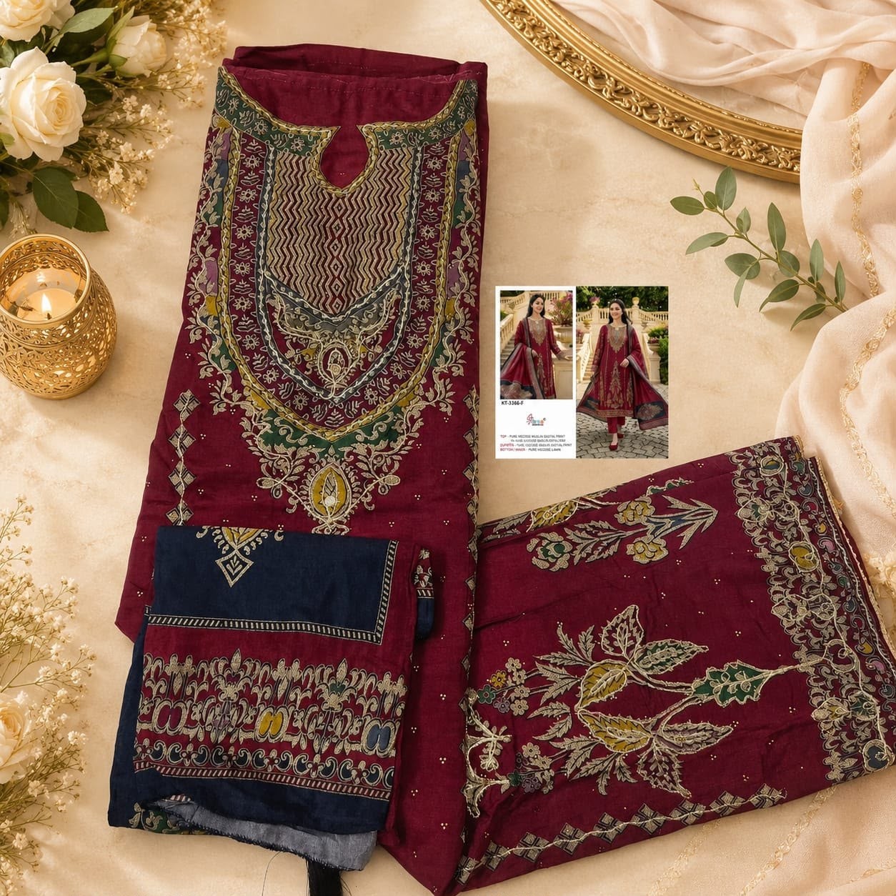 KT-356 | Premium Viscose Maslin Suit | RD Fashion Surat