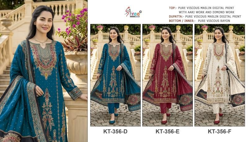 KT-356 | Premium Viscose Maslin Suit | RD Fashion Surat