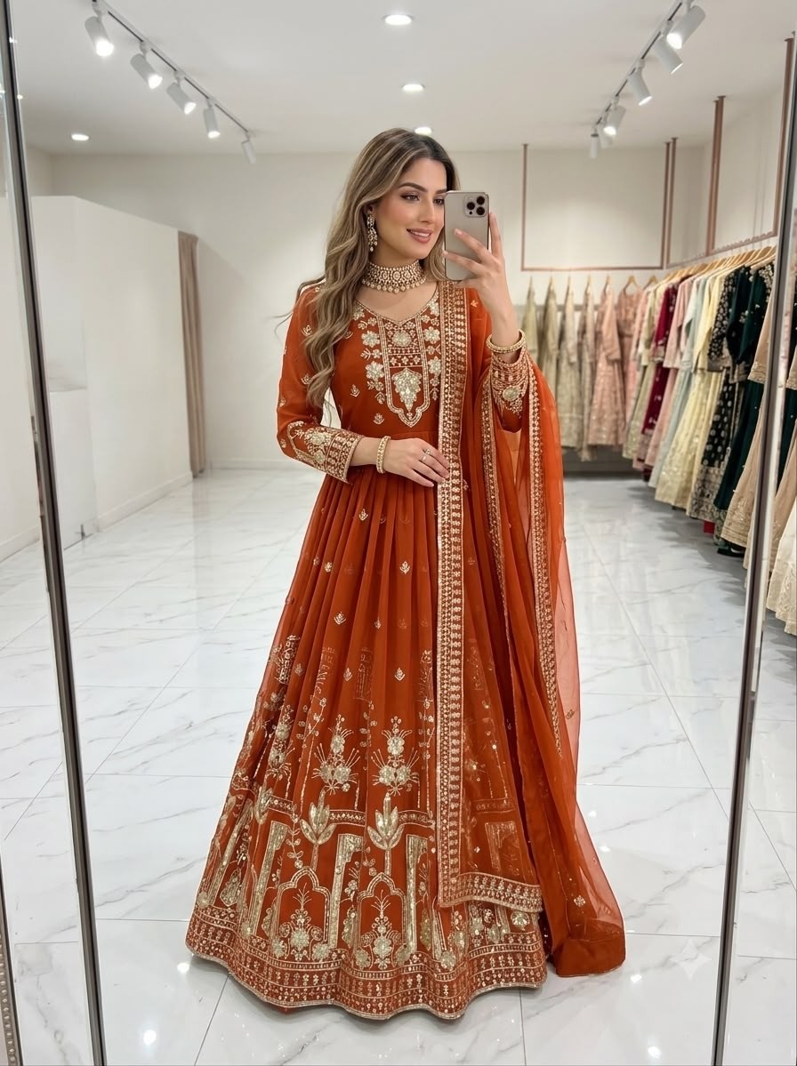 FD-805 | Trending Fox Georgette Gown Set | RD Fashion Surat