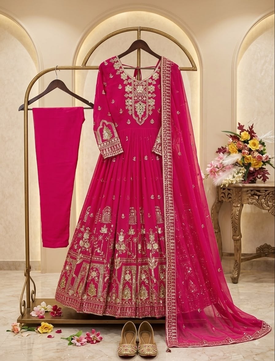FD-805 | Trending Fox Georgette Gown Set | RD Fashion Surat