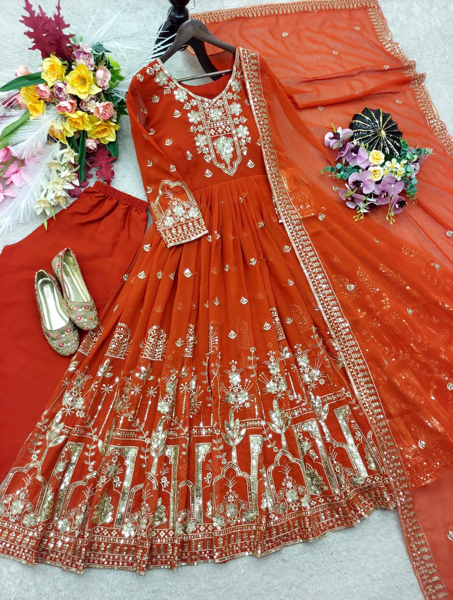 FD-805 | Trending Fox Georgette Gown Set | RD Fashion Surat