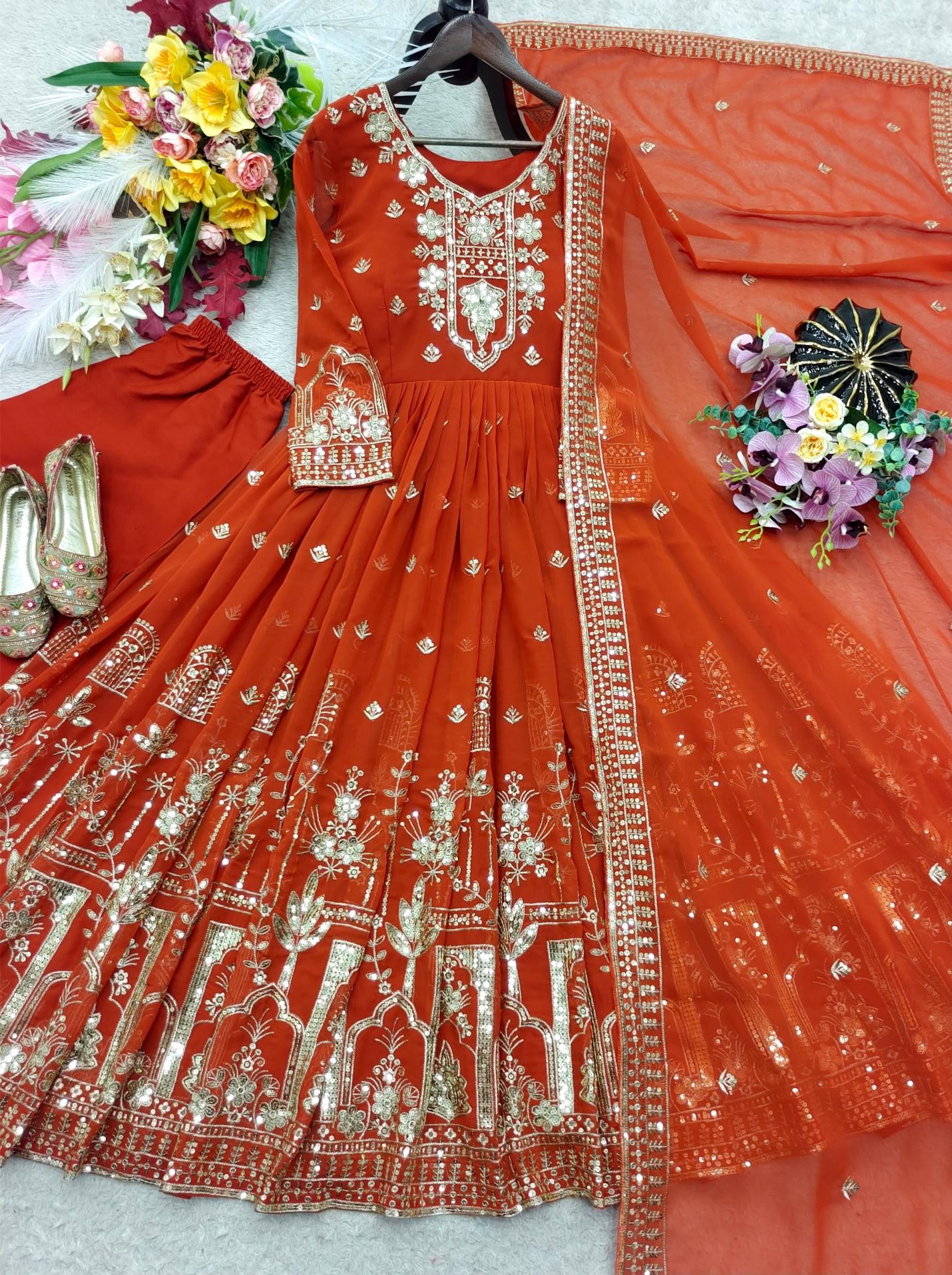FD-805 | Trending Fox Georgette Gown Set | RD Fashion Surat