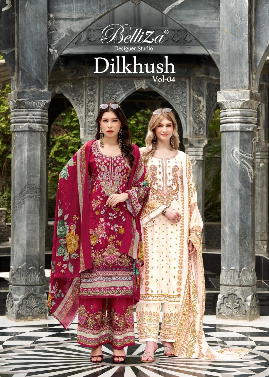 BELLIZA | DILKHUSH VOL 4 | Premium Designer Viscose Rayon Suit | RD Fashion Surat