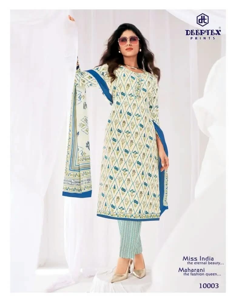 Deeptex, Miss India Vol-100, Cotton Dress Material, 16 Pcs Catalogue, Cotton Suit, Wholesale Collection