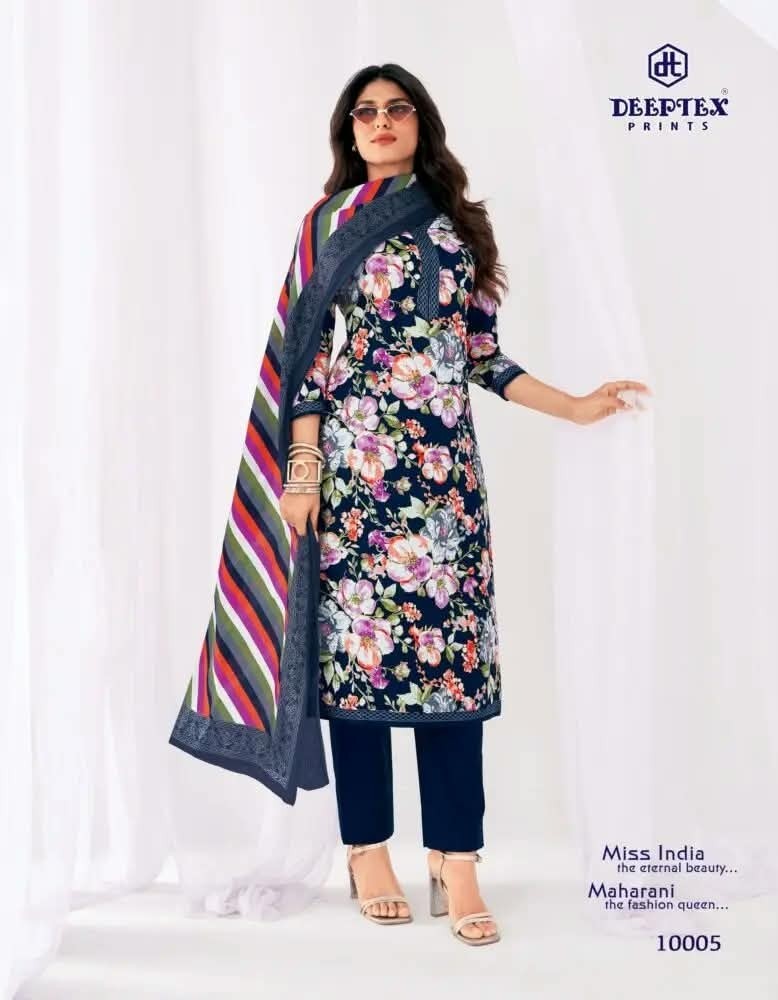 Deeptex, Miss India Vol-100, Cotton Dress Material, 16 Pcs Catalogue, Cotton Suit, Wholesale Collection