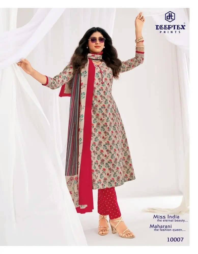 Deeptex, Miss India Vol-100, Cotton Dress Material, 16 Pcs Catalogue, Cotton Suit, Wholesale Collection