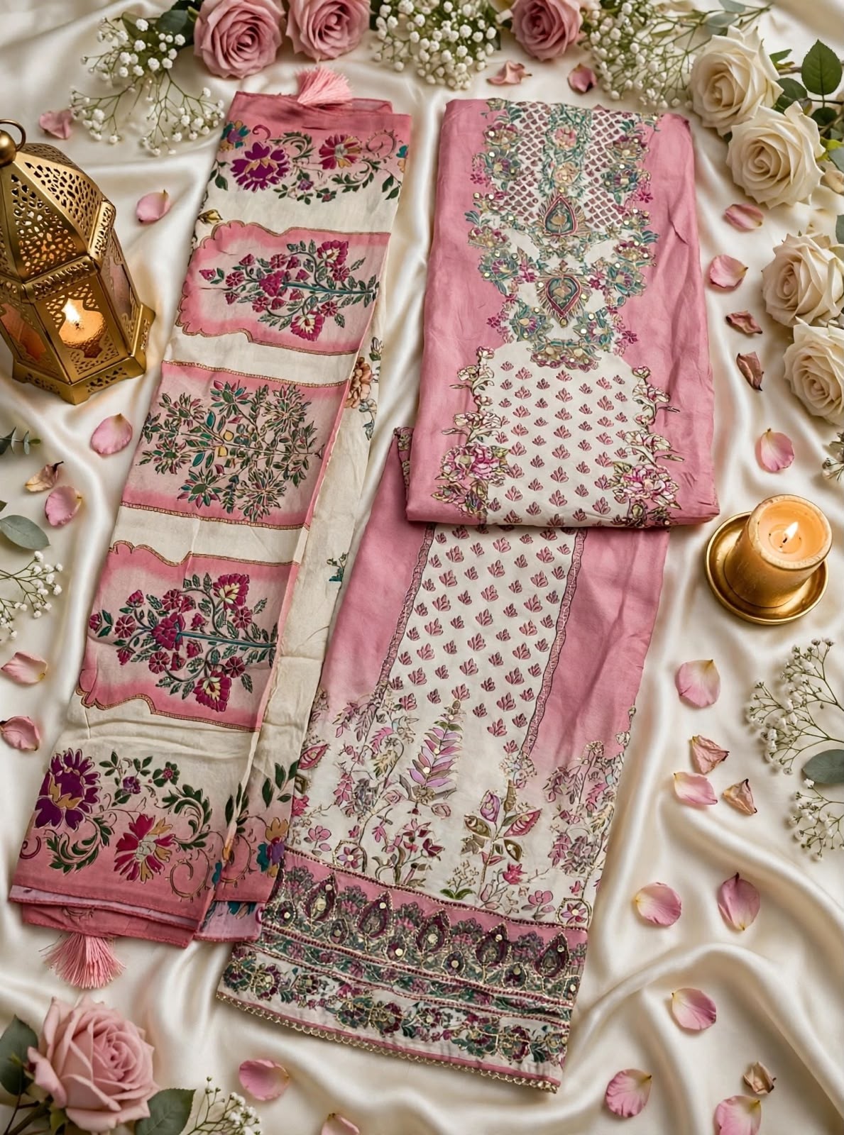 Amrutvela, Pure Viscose Maslin Suit, Aari Hand Work, Digital Print Suit, Designer Ladies Suit, Ethnic Wear, Special Pouch Packing